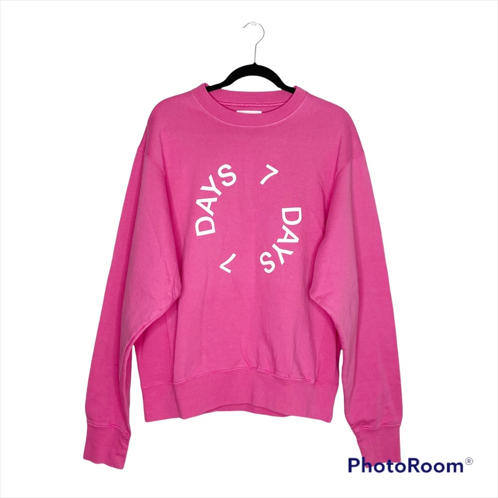 7 Days Active Pink Crewneck Size Large